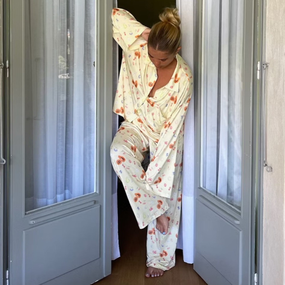 Djerf Avenue Go Slow Fruit pajama set - pants and shirt